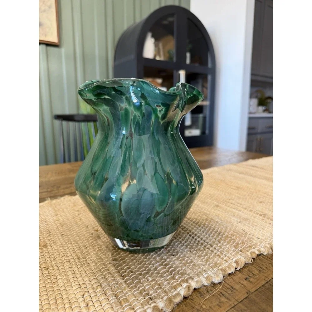 Large Ruffle Glass Vase - Threshold NEW RARE